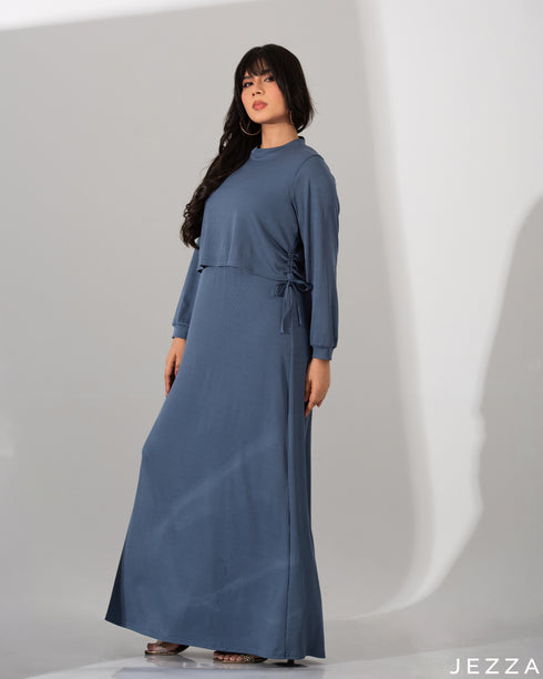 Ribbed Spandex Dress With Over Top 61662